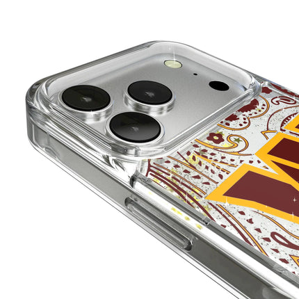 Washington Commanders Paisley Glitter Phone Case for Apple iPhone