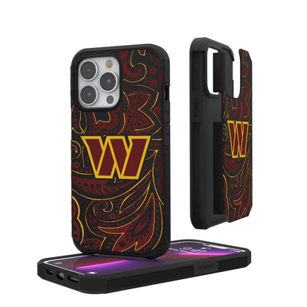 Washington Commanders Paisley Rugged Phone Case for Apple iPhone