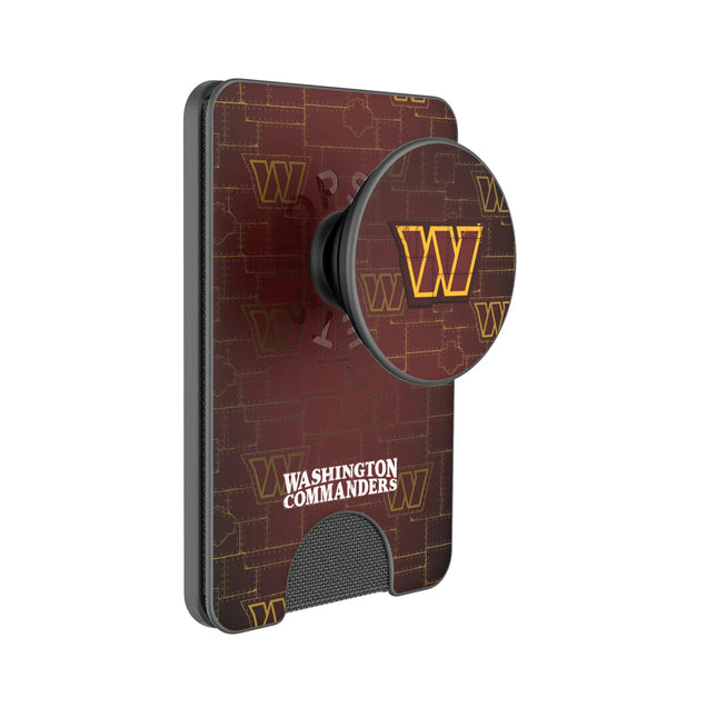 Washington Commanders Rivet PopSockets MagSafe-Compatible PopWallet+