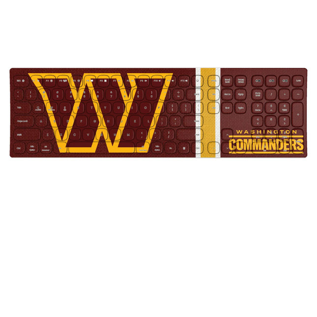 Washington Commanders Stripe Curved Wireless Keyboard