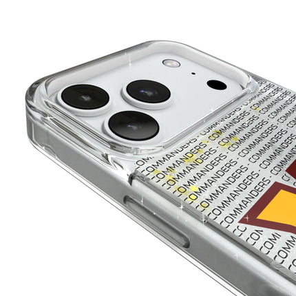 Washington Commanders Text Backdrop Glitter Phone Case for Apple iPhone