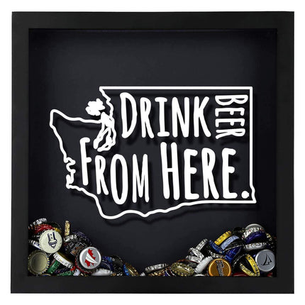 Washington Drink Beer From Here Beer Cap Shadow Box