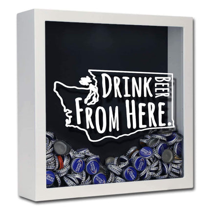 Washington Drink Beer From Here Beer Cap Shadow Box