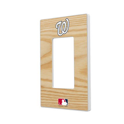 Washington Nationals Baseball Bat Hidden-Screw Light Switch Plate