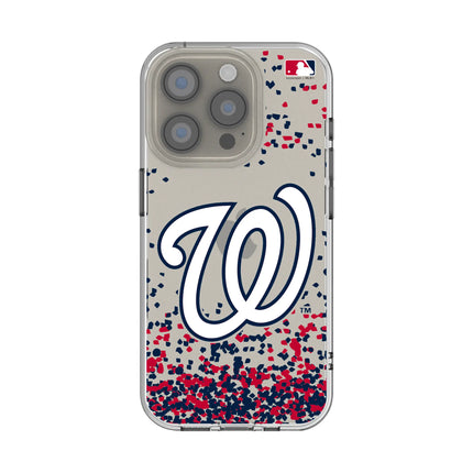 Washington Nationals Confetti Clear Phone Case for Apple iPhone