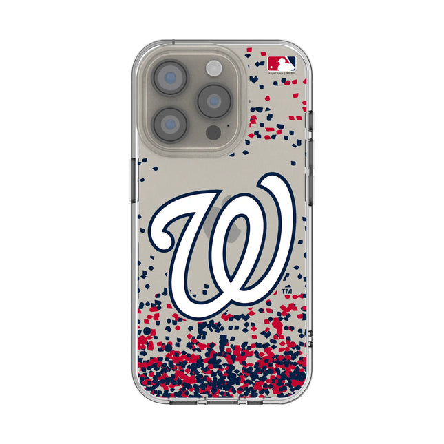 Washington Nationals Confetti Clear Phone Case for Apple iPhone