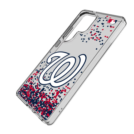 Washington Nationals Confetti Clear Phone Case for Samsung Galaxy
