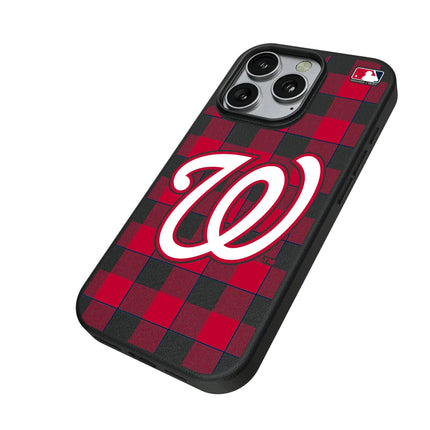 Washington Nationals Plaid MagSafe Compatible Phone Case for Apple iPhone
