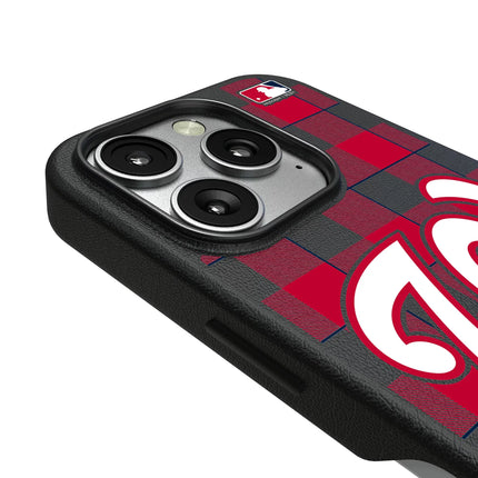 Washington Nationals Plaid MagSafe Compatible Phone Case for Apple iPhone