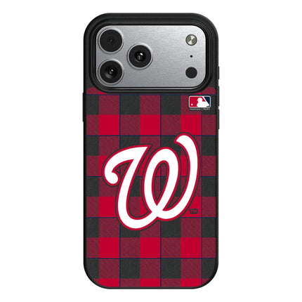 Washington Nationals Plaid MagSafe Compatible Phone Case for Apple iPhone