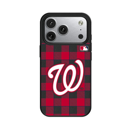 Washington Nationals Plaid MagSafe Compatible Phone Case for Apple iPhone