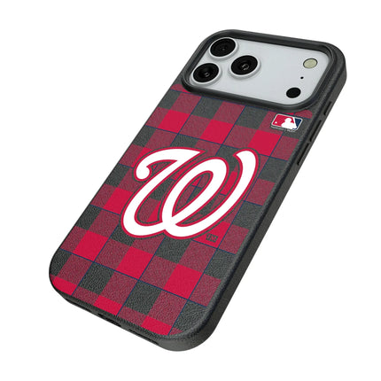 Washington Nationals Plaid MagSafe Compatible Phone Case for Apple iPhone