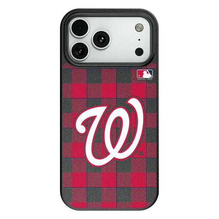 Washington Nationals Plaid MagSafe Compatible Phone Case for Apple iPhone