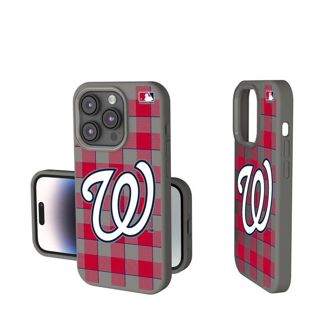 Washington Nationals Plaid Soft Touch Phone Case for Apple iPhone