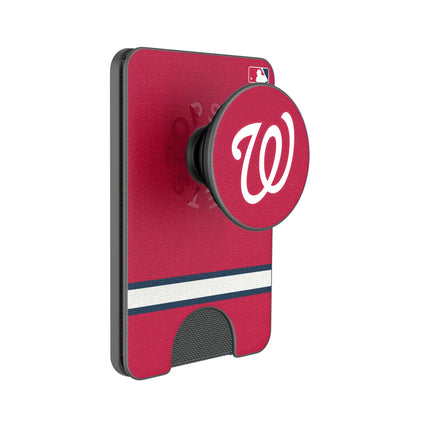 Washington Nationals Stripe PopSockets MagSafe-Compatible PopWallet+