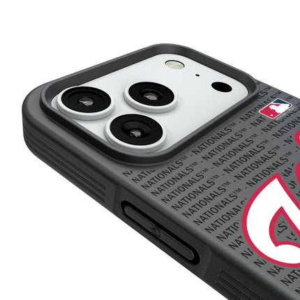 Washington Nationals Text Backdrop Bump Phone Case for Apple iPhone