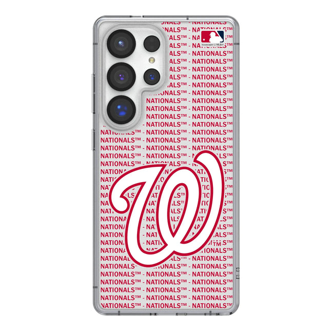 Washington Nationals Text Backdrop Clear Phone Case for Samsung Galaxy