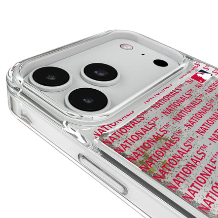 Washington Nationals Text Backdrop Glitter Phone Case for Apple iPhone