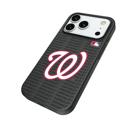 Washington Nationals Text Backdrop MagSafe Compatible Phone Case for Apple iPhone