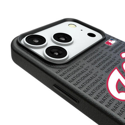 Washington Nationals Text Backdrop MagSafe Compatible Phone Case for Apple iPhone