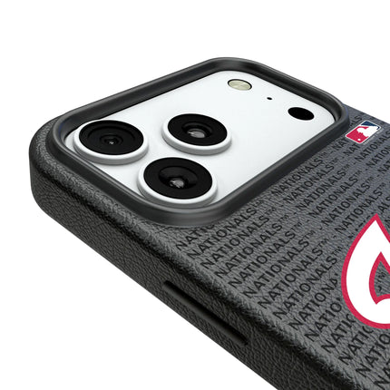 Washington Nationals Text Backdrop MagSafe Compatible Phone Case for Apple iPhone