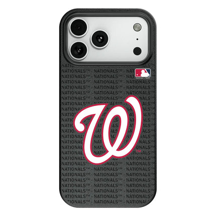 Washington Nationals Text Backdrop MagSafe Compatible Phone Case for Apple iPhone