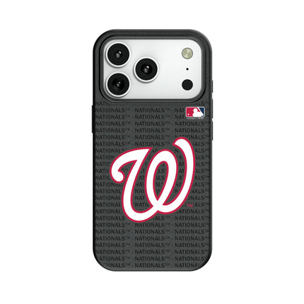 Washington Nationals Text Backdrop MagSafe Compatible Phone Case for Apple iPhone