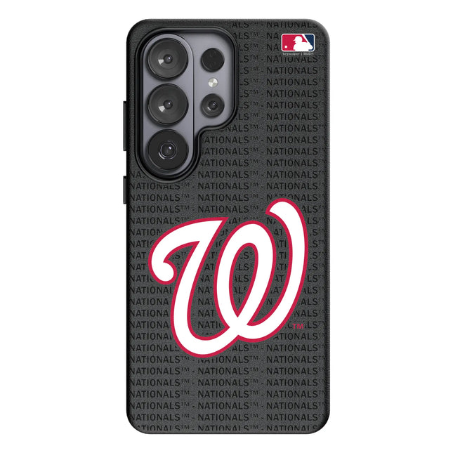 Washington Nationals Text Backdrop MagSafe Compatible Phone Case for Samsung Galaxy