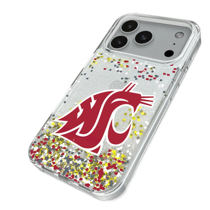 Washington State University Cougars Confetti Glitter Phone Case for Apple iPhone