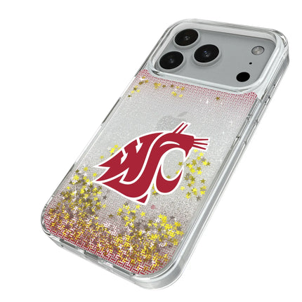 Washington State University Cougars Linen Glitter Phone Case for Apple iPhone