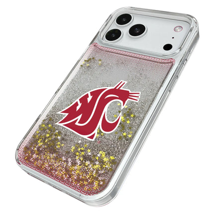 Washington State University Cougars Linen Glitter Phone Case for Apple iPhone