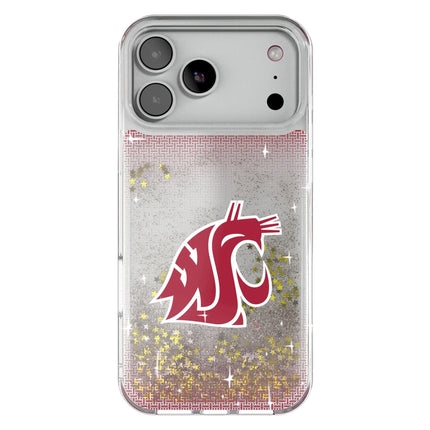 Washington State University Cougars Linen Glitter Phone Case for Apple iPhone