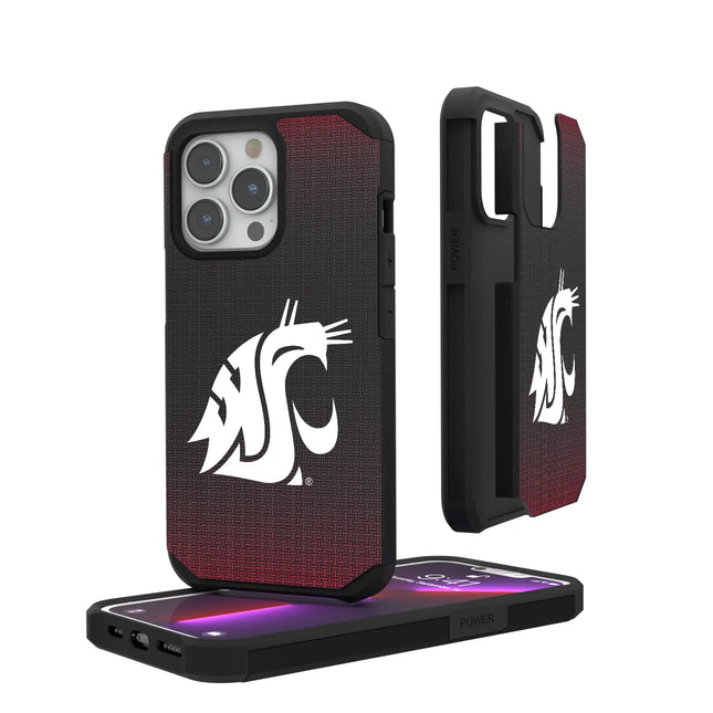 Washington State University Cougars Linen Rugged Phone Case for Apple iPhone