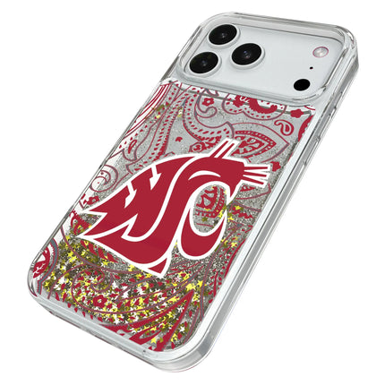 Washington State University Cougars Paisley Glitter Phone Case for Apple iPhone