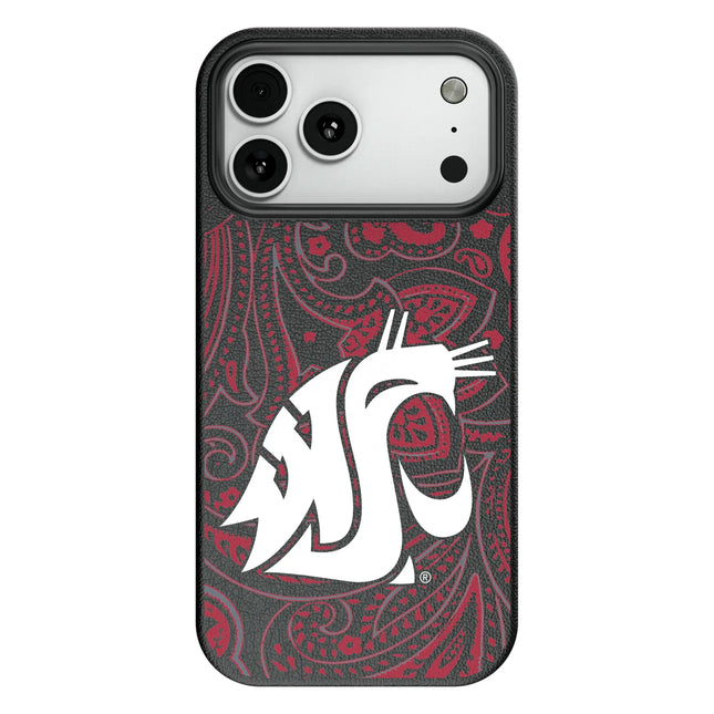 Washington State University Cougars Paisley MagSafe Compatible Phone Case for Apple iPhone