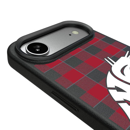 Washington State University Cougars Plaid MagSafe Compatible Phone Case for Apple iPhone