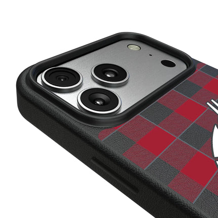 Washington State University Cougars Plaid MagSafe Compatible Phone Case for Apple iPhone