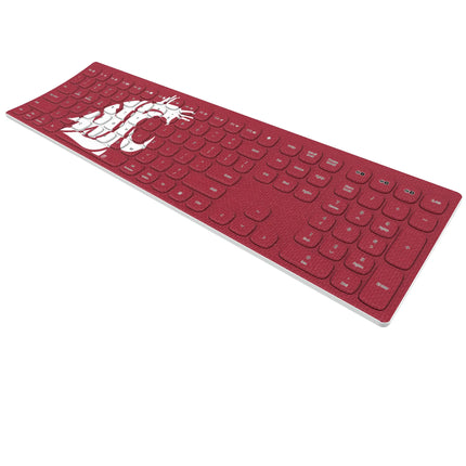 Washington State University Cougars Solid Curved Wireless Keyboard