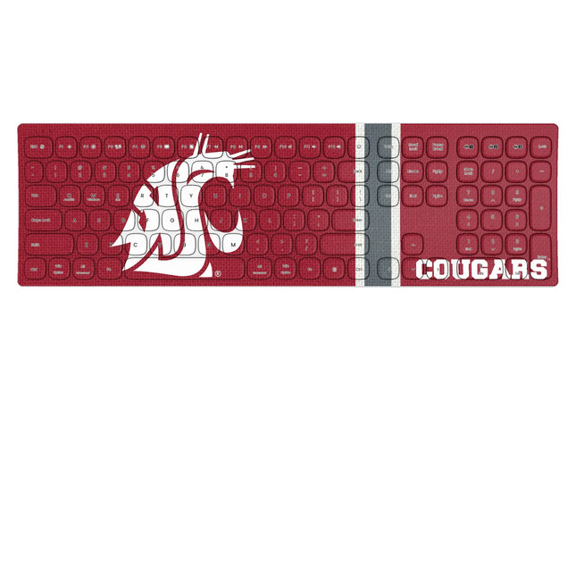 Washington State University Cougars Stripe Curved Wireless Keyboard