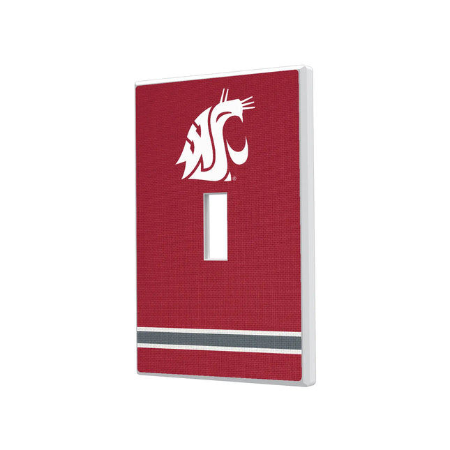 Washington State University Cougars Stripe Hidden-Screw Light Switch Plate