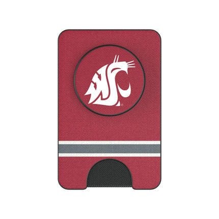 Washington State University Cougars Stripe PopSockets MagSafe-Compatible PopWallet+
