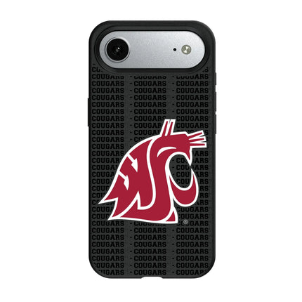 Washington State University Cougars Text Backdrop MagSafe Compatible Phone Case for Apple iPhone