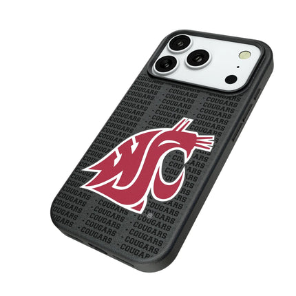 Washington State University Cougars Text Backdrop MagSafe Compatible Phone Case for Apple iPhone
