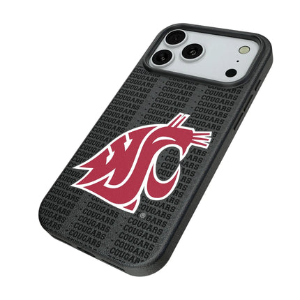 Washington State University Cougars Text Backdrop MagSafe Compatible Phone Case for Apple iPhone