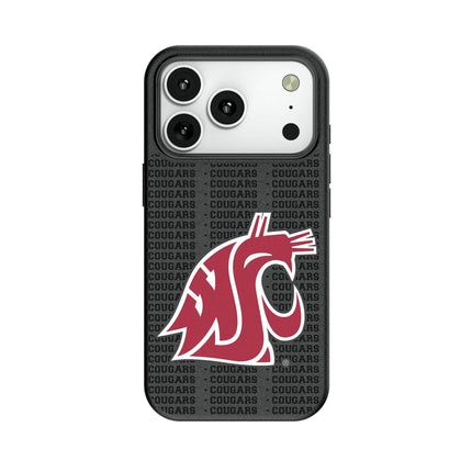 Washington State University Cougars Text Backdrop MagSafe Compatible Phone Case for Apple iPhone