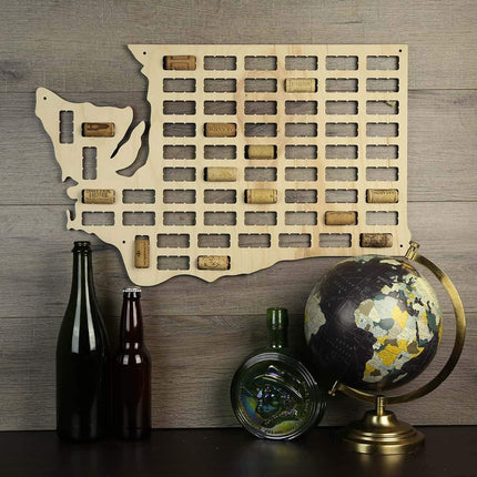 Washington Wine Cork Map