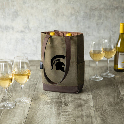 Michigan State Spartans - 2 Bottle Insulated Wine Cooler Bag