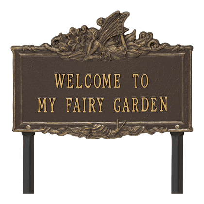 Welcome to My Fairy Garden Lawn Plaque