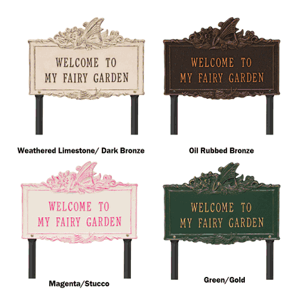 Welcome to My Fairy Garden Lawn Plaque