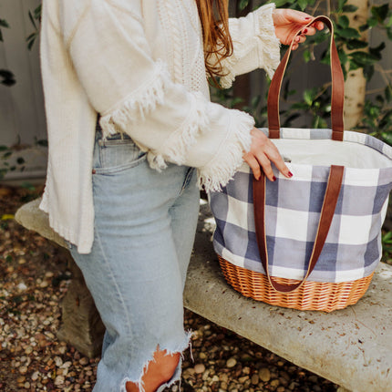 Coronado Canvas and Willow Basket Tote